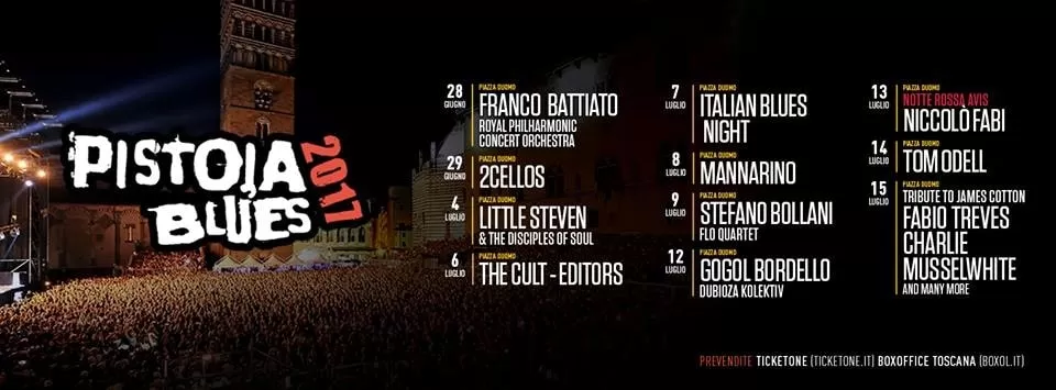 PISTOIA BLUES: parte stasera la 38esima edizione del Festival
