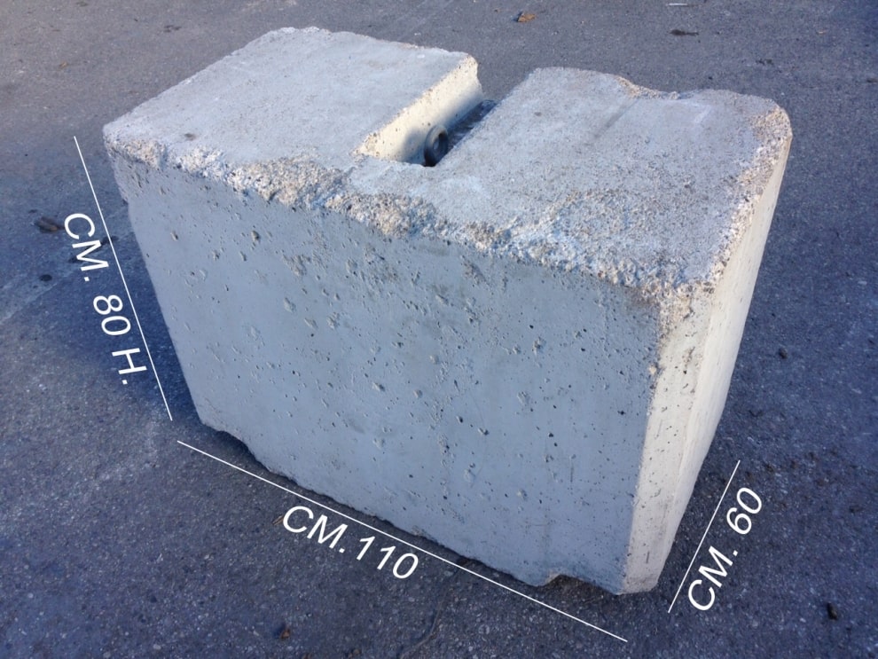Noleggio barriere in cemento